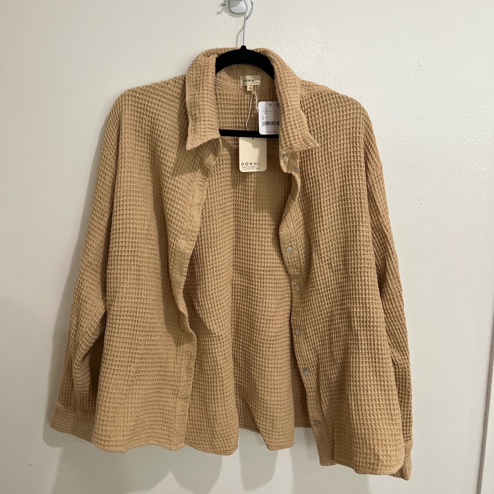DONNI. Waffle Button Down